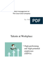 Talent Management at The Coca-Cola Company: By: Nida Zehra Zaidi