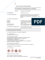 Ficha de Datos de Seguridad de Gasolina 90 Octanos