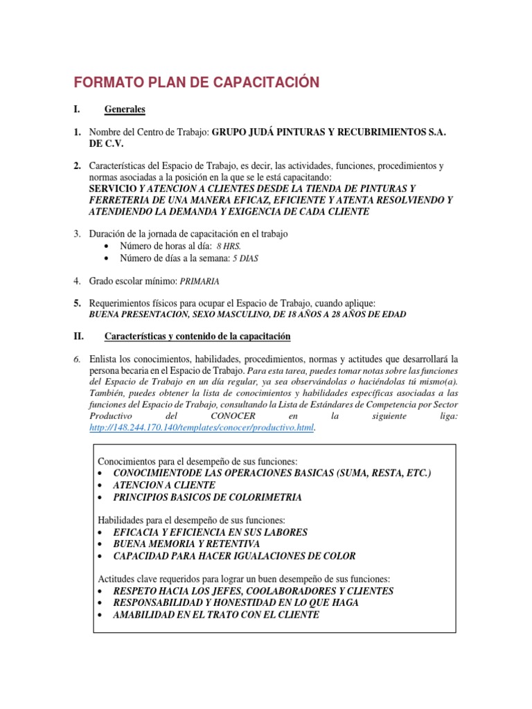 Plan de Capacitación en Atención al Cliente | PDF | Aprendizaje
