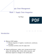 Supply Chain Management Week 7: Supply Chain Integration: Tai Pham