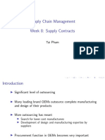 Supply Chain Management Week 8: Supply Contracts: Tai Pham