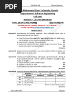 Take Home Exam - Discrete Structures