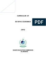 Curriculum of Economics