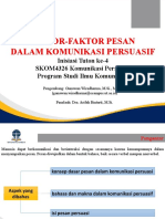 FAKTOR PESAN DALAM KOMUNIKASI PERSUASIF