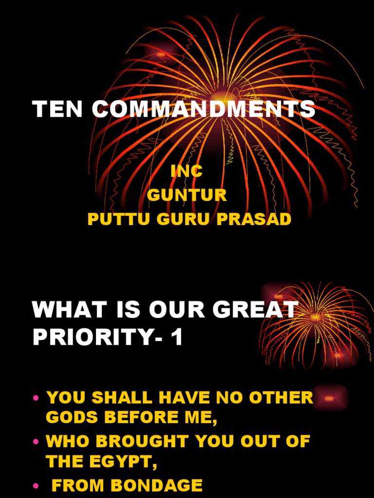 Ten Commandments: INC Guntur Puttu Guru Prasad | PDF