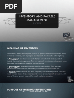 Inventory and Payable Management