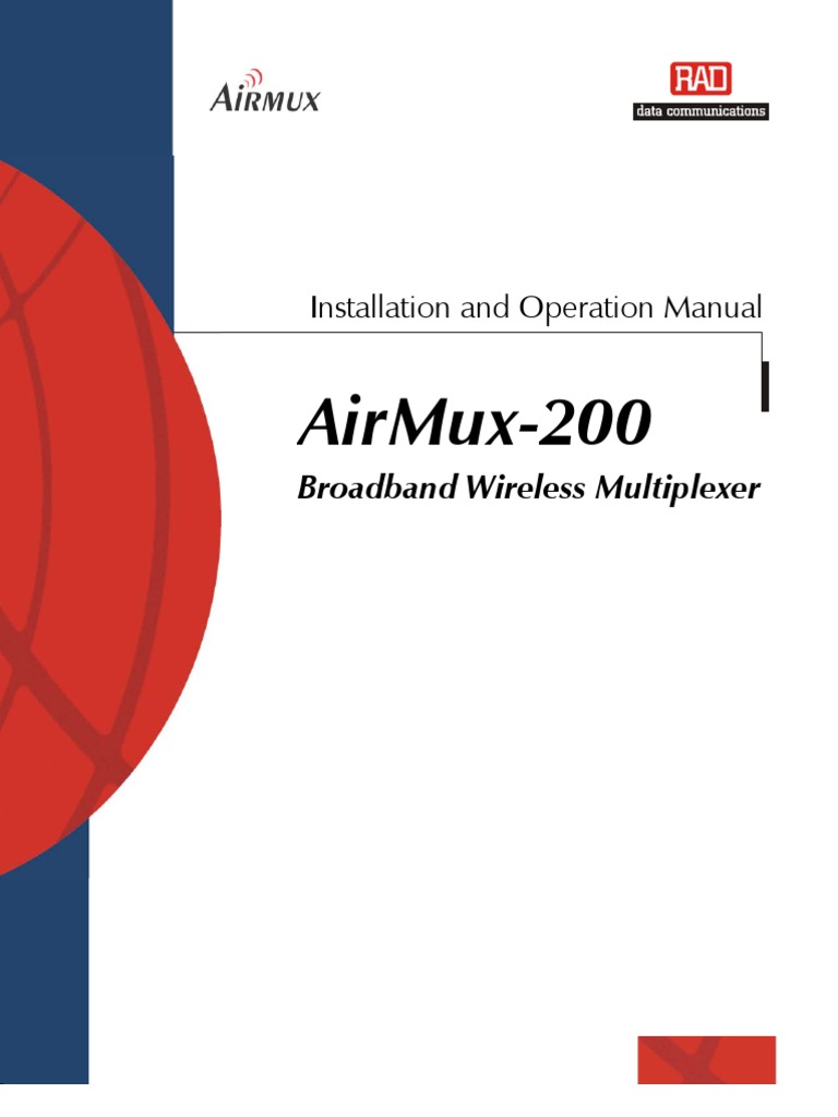 AirMux 200 Manual | Electromagnetic Compatibility | Electrical Connector