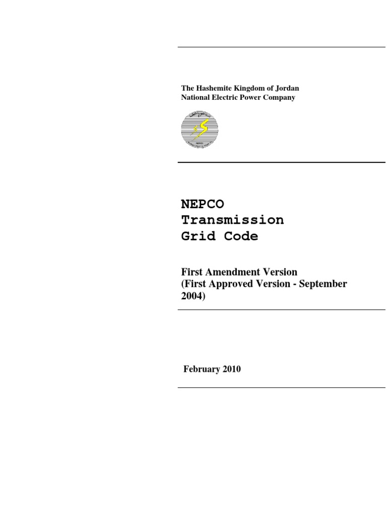 NEPCO Transmission Grid Code Overview | PDF | Electric Power ...