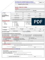 Learners Profile Form.