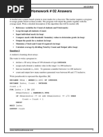 Homework # 02 Answers: Mr. Mahmoud Moussa AS CS 9618