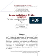 PJ. Articulo. La Seguridad Jurídica en El Trafico Inmobiliario