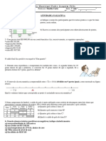 Avaliação matemática sobre gráficos, operações bancárias e séries numéricas