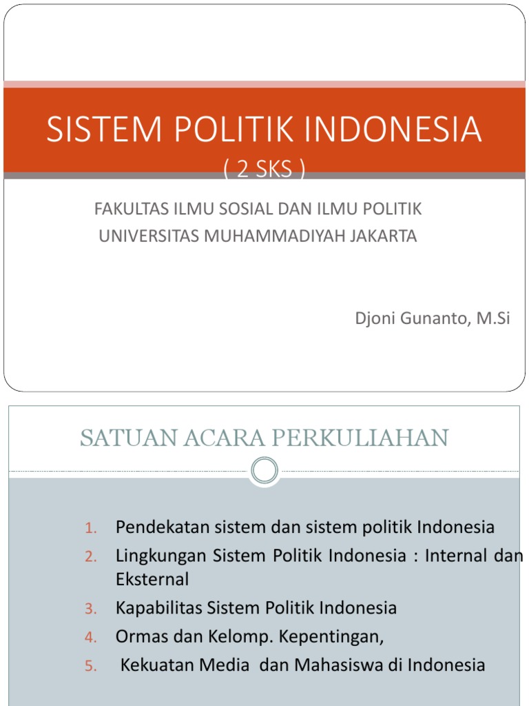 Sistem Politik Indonesia: Struktur dan Dinamika | PDF