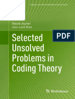 Joyner, D., Kim, J-L - Selected Unsolved Problems in Coding Theory