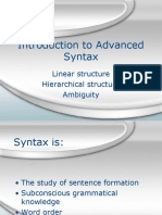 Introduction To Advanced Syntax