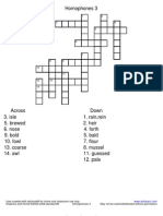 Crossword Homophones 3