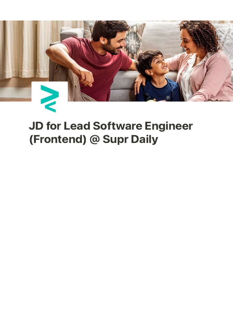 JD For Lead Software Engineer (Frontend) at Supr Daily | PDF | Computer ...