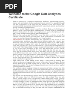 Part 1 (Welcome To Google Data Analytics)