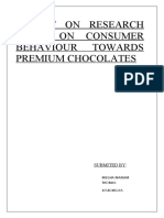 Research On Premium Chocolates, Megha Thomas, 10sbcm0215, Final