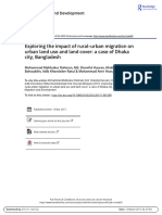 Exploring The Impact of Rural Urban Migration On Urban Land Use and Land Cover A Case of Dhaka City Bangladesh