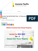 Income Tax MCQ QUIZ Set - 6 (Income From House Property) - Income TaxPe