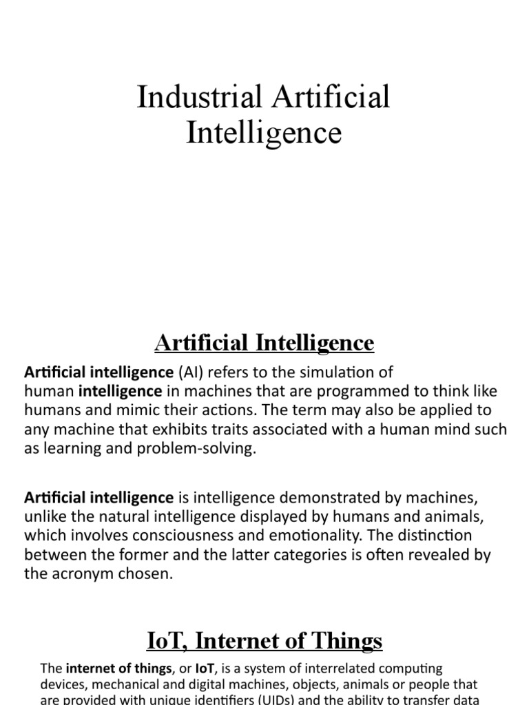 Industrial AI and IoT Overview | PDF | Internet Of Things | Cloud Computing