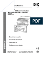 Description of Options: Description of Option Functional Description Parameter List Modbus Communication