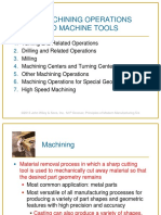 Machining Operations and Machine Tools
