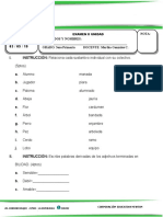 Examen de comunicación para 3er grado de primaria