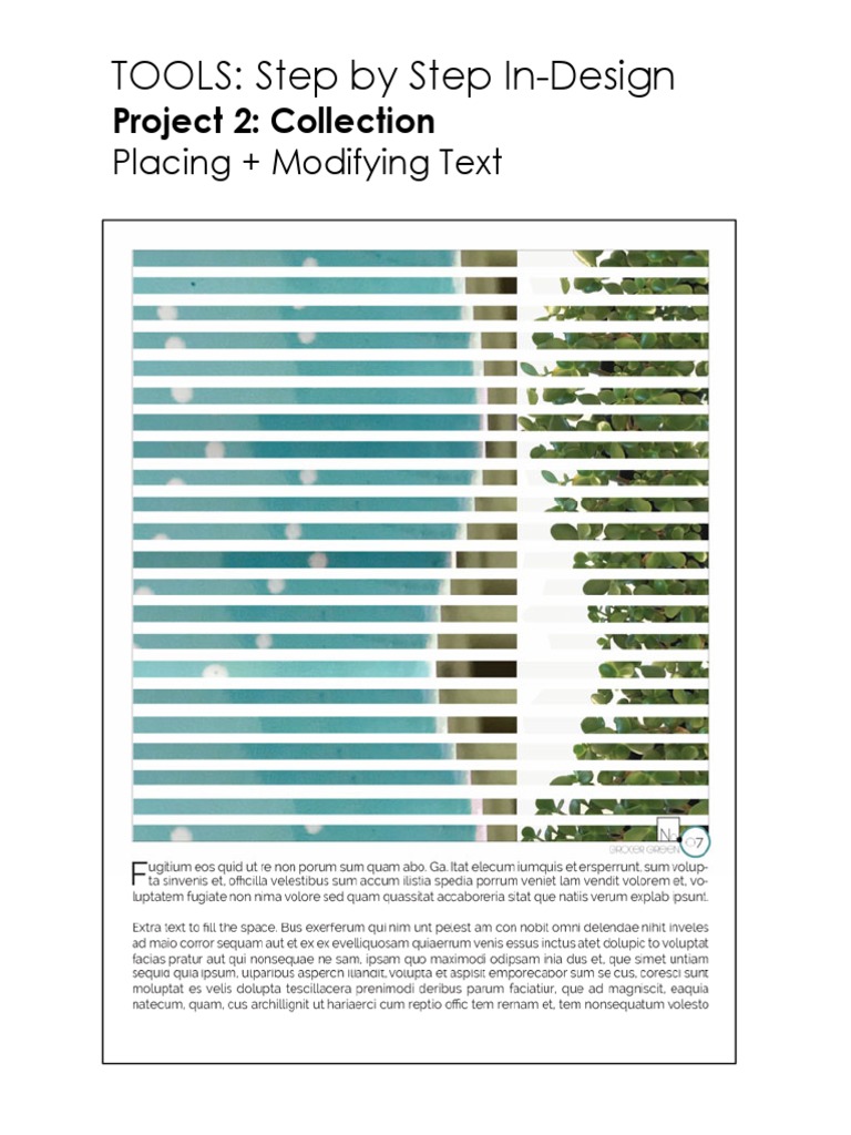 Step by Step Project 2 In-Design Text Placing + Modifying Vertical ...
