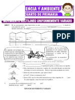 Movimiento Rectilineo Uniformemente Variado para Cuarto de Primaria