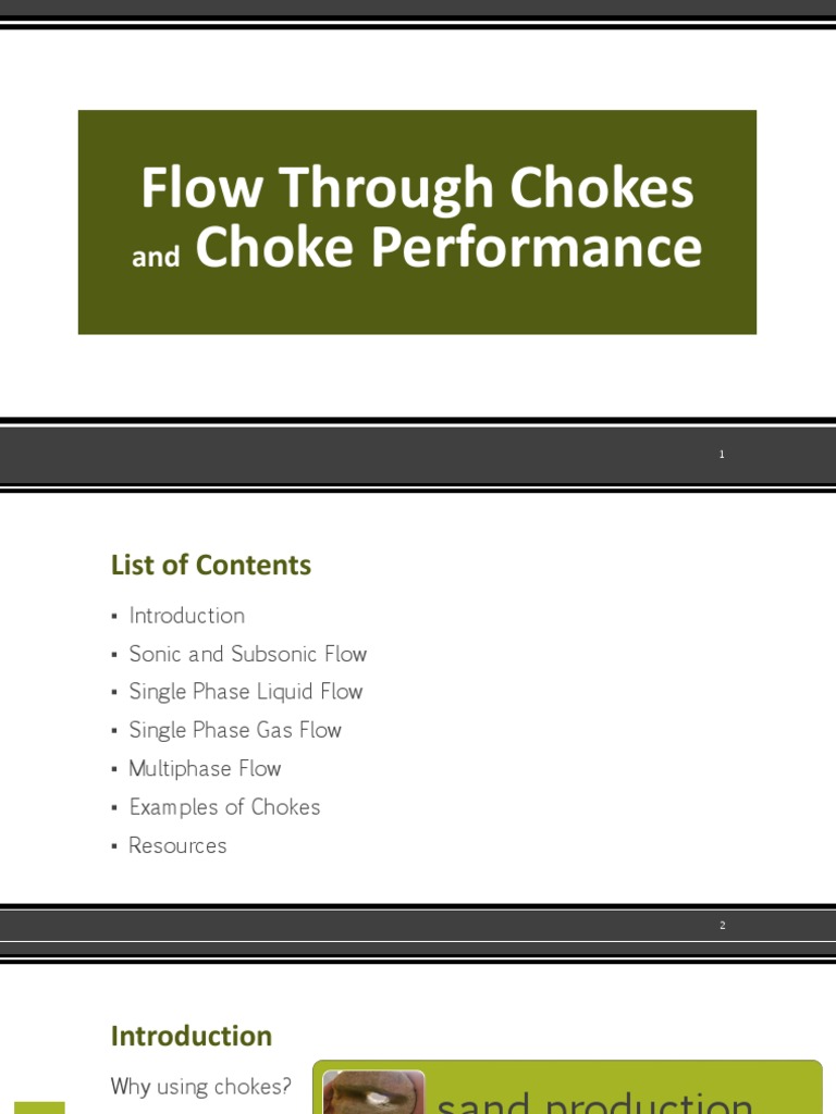 Flow Through Chokes Choke Performance PDF Fluid Dynamics Flow