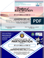 Acquaintance Party Certificate
