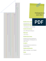 Participación Open Class Estrategias de Aprendizaje