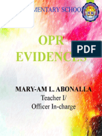 OPR Evidences: Nierva Elementary School