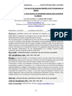 Etude Des Facteurs Clés de Succès Du Tourisme Durable Et de L'écotourisme en Algérie