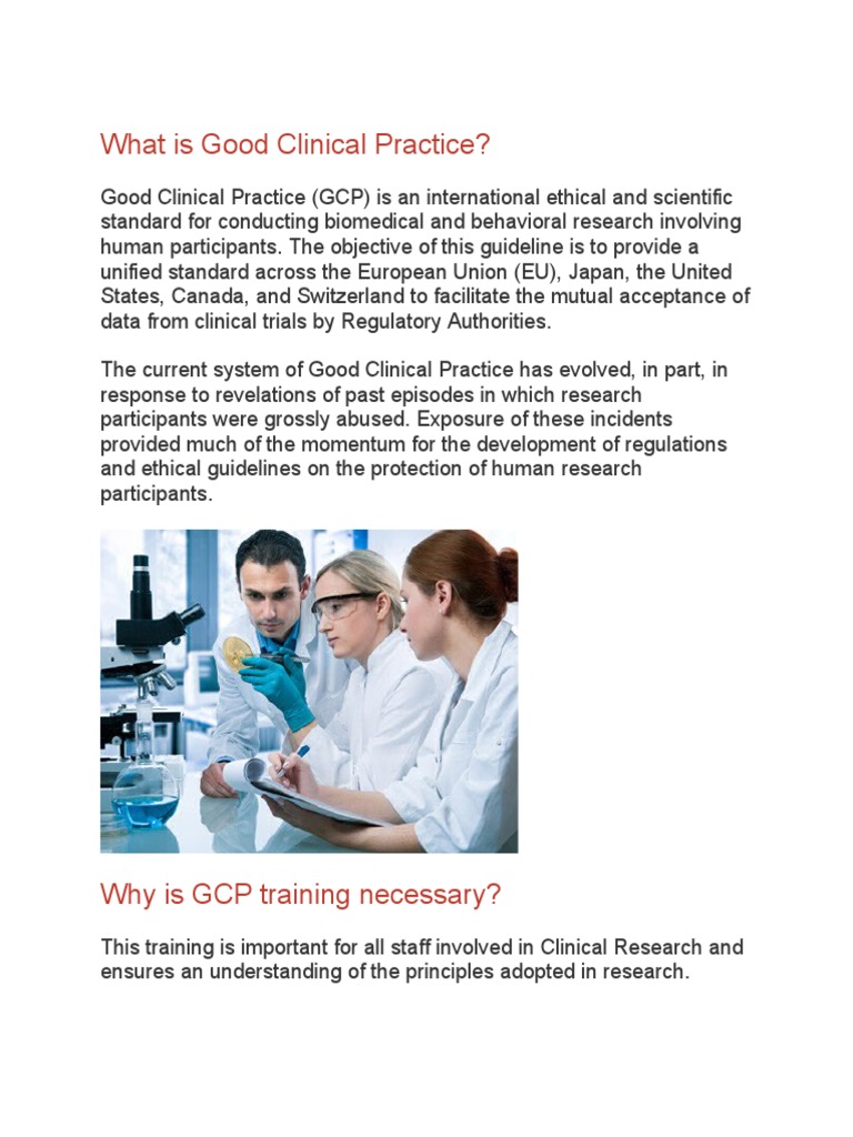What Is Good Clinical Practice | PDF