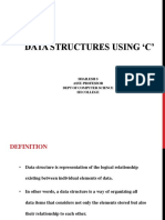 Data Structures Using C : Shailesh S Asst. Professor Dept of Computer Science SH College