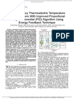 Hight Efficiency Thermoelectric Temperature Control System With Improved Proportional Integral Differential PID Algorithm Using Energy Feedback Technique