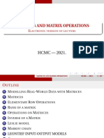 Matrices and Matrix Operations: HCMC - 2021