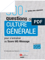 EBOOK 300 Questions de Culture Generale Pour Sentrainer Au Score IAE