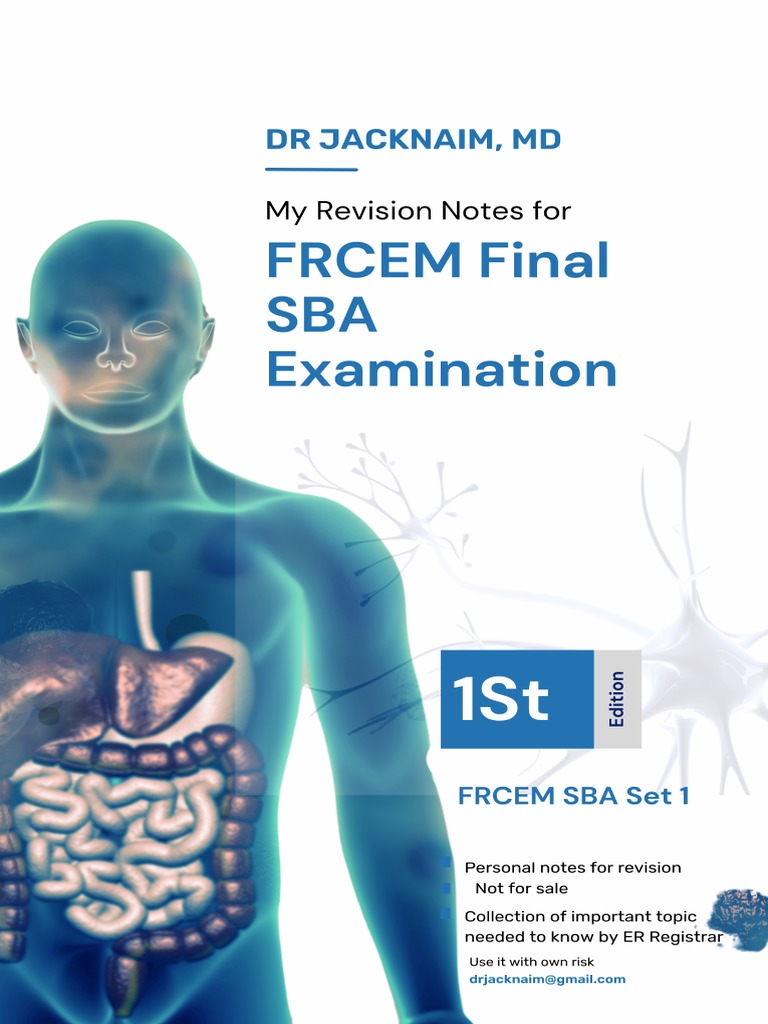 Frcem Sba Preparation Set 1 | PDF | Meningitis | Diseases And Disorders