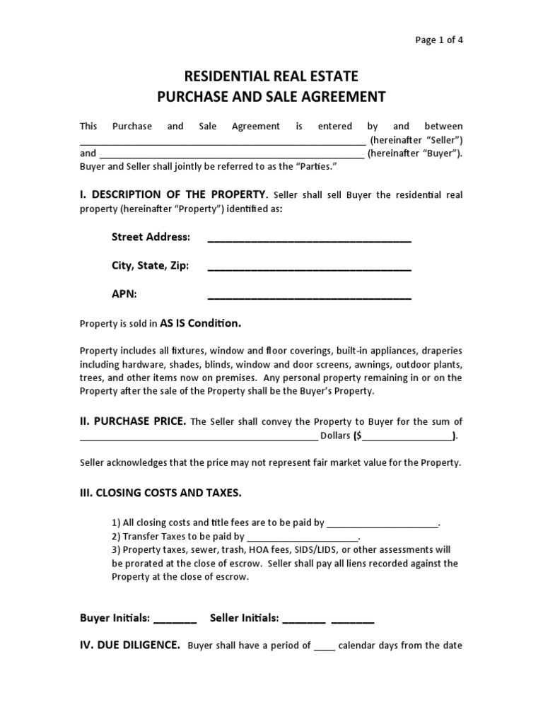Residential Real Estate Agreement (Template) PDF Real Estate Broker Real Estate