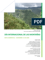 Nota Ambiental Día Internacional de Las Montanas 2020