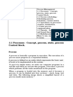 3.1 Processes - Concept, Process, State, Process Control Block