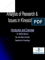 Analysis of Research & Issues in Kinesiology