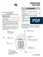 Wireless Access Control Receiver Star 450-390 Star 450-315: See Remote Antenna Mounting For Proper Installation