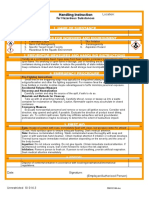 Name of Substance 2. Hazards For Workers and Environment: Handling Instruction