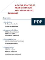 A Qualitative Analysis of Recruitment & Selection (With Special Reference To LIC, Davangere)