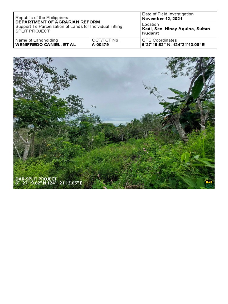 Parcelization Support in Sultan Kudarat | PDF